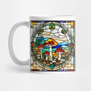 Shirted Fiery Mushroom Stained Glass Mug